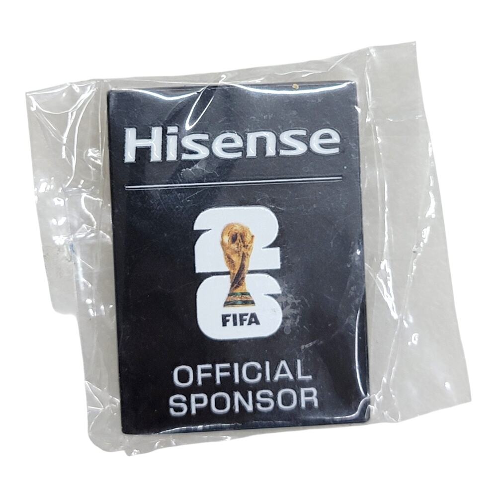 Hisense FIFA World Cup 2026 Official Sponsor Lapel Pin Badge Soccer Fan New